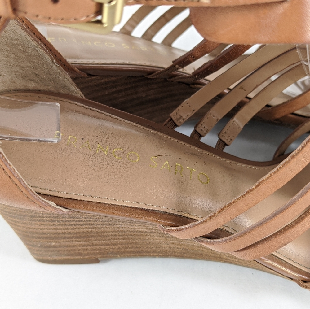 Franco Sarto Keller Wedge Heels Leather Sandals - Picture 6 of 8